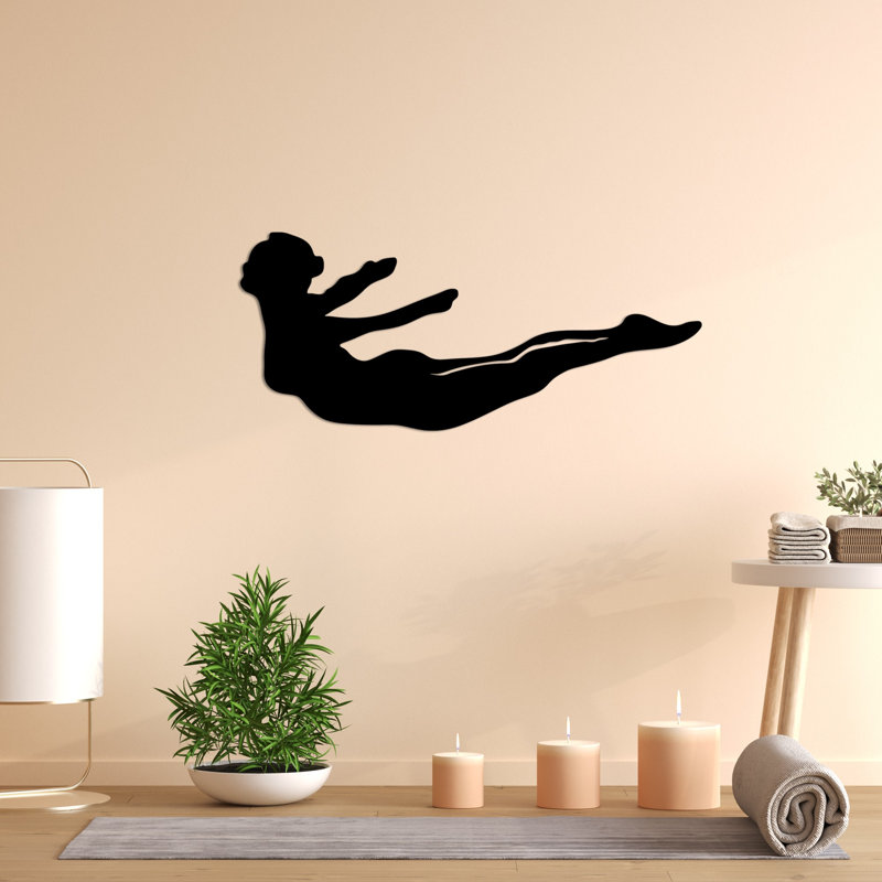 Stylish Decorative Metal Wall Accessory, Black, 23.6 x 10.2 inches | 100% Metal, Thickness: 0.06 inches | Modern Design for Home Décor, Perfect for Living Room, Office, or Entryway - Durable & Eye-Catching