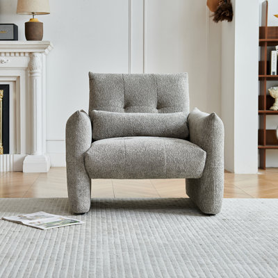 Fauteuil d'appoint moderne capitonné