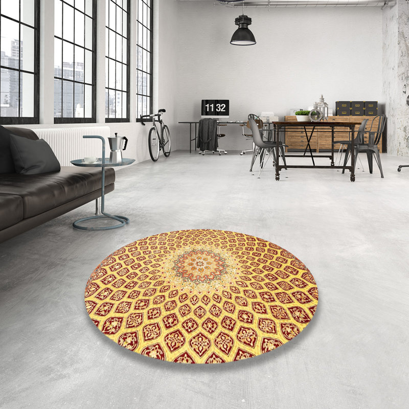 Oriental Indoor Rug, Round 5'