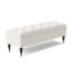 Safar Wide Tufted Rectangle Ottoman Storage Bench – Upholstery Plush Velvet Shoe Bench with Black Turned Wooden Legs-108634782-111753547