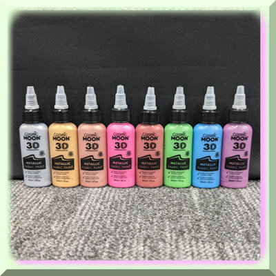 ShimmerTex 3D Metallic Fabric Paint Set 8pcs