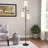 72'' Modern Style Tree-shaped Linen Shade Floor Lamp