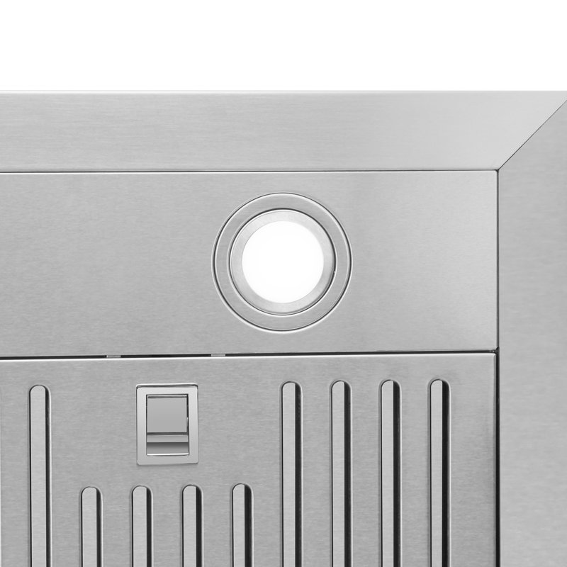 30 po. Hotte de cuisine murale en T à conduit en T de 400 po³, boutons poussoirs, DEL, acier inoxydable Sterling Collection
