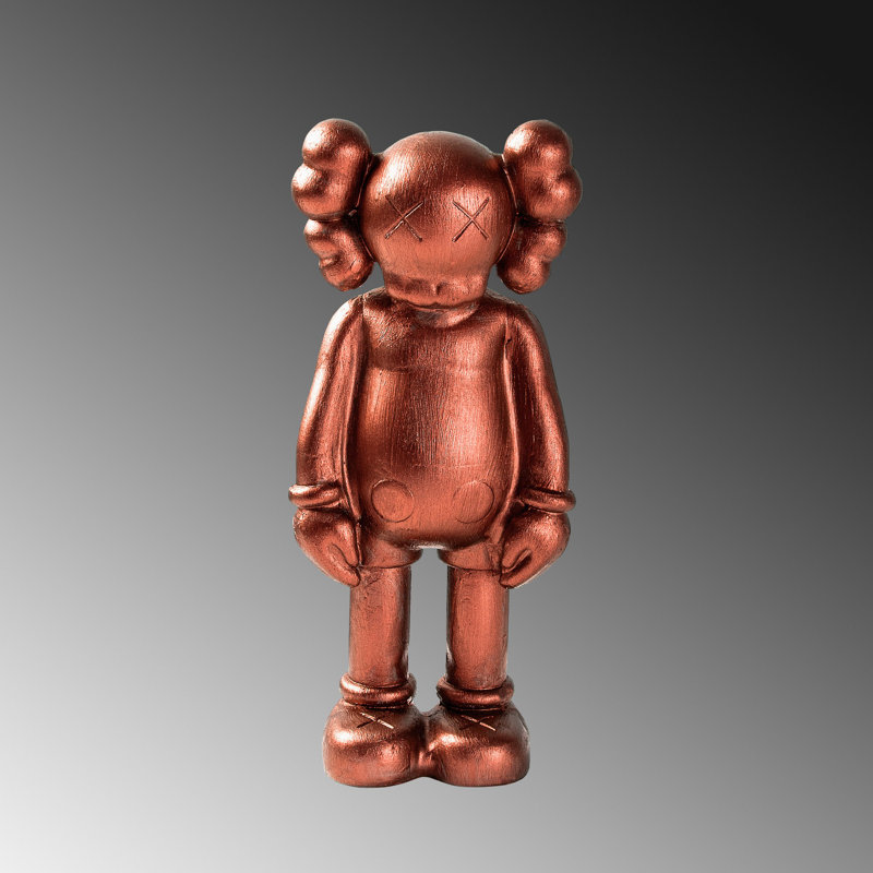 Hand-Painted Decorative Object, Copper Color, 4.7 x 10.2 x 3.1 Inches | 100% Polyester Material | Unique Home Accent Piece, Perfect for Living Room & Office Decor | Adds Elegance & Character to Any Space
