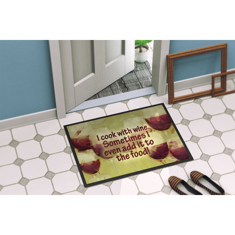 Tapis de cuisine avec porte d’intérieur anti-dérapant, Rectangle 2 pi x 3 pi