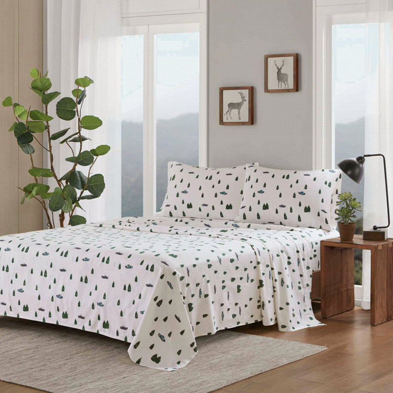 Sheet Set Trees & Trucks, Twin Coverlet + 2 Additional Pieces