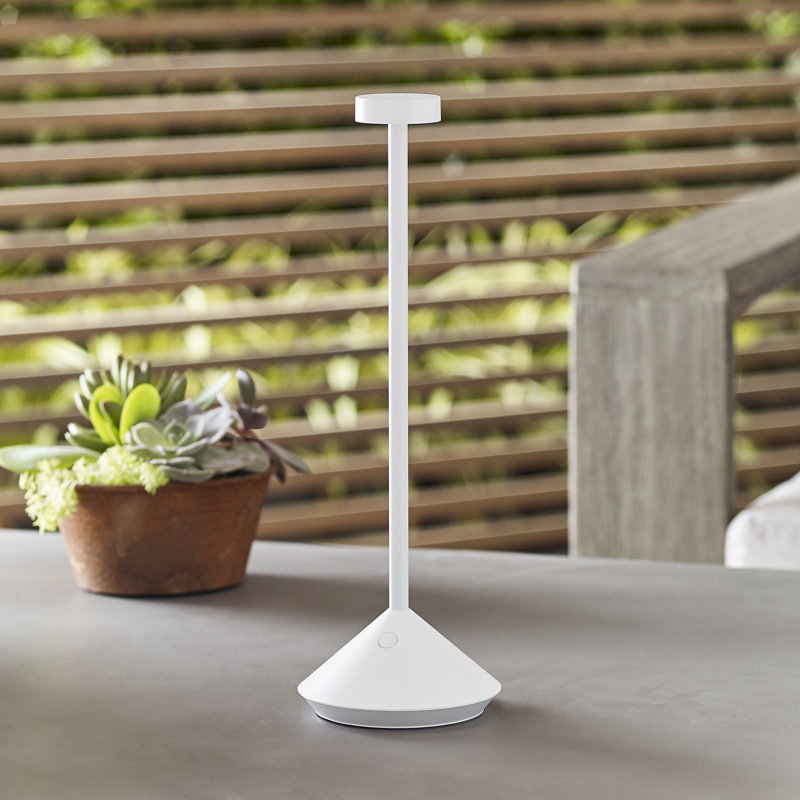 Moneta Accent Rechargeable Table Lamp, Matte White