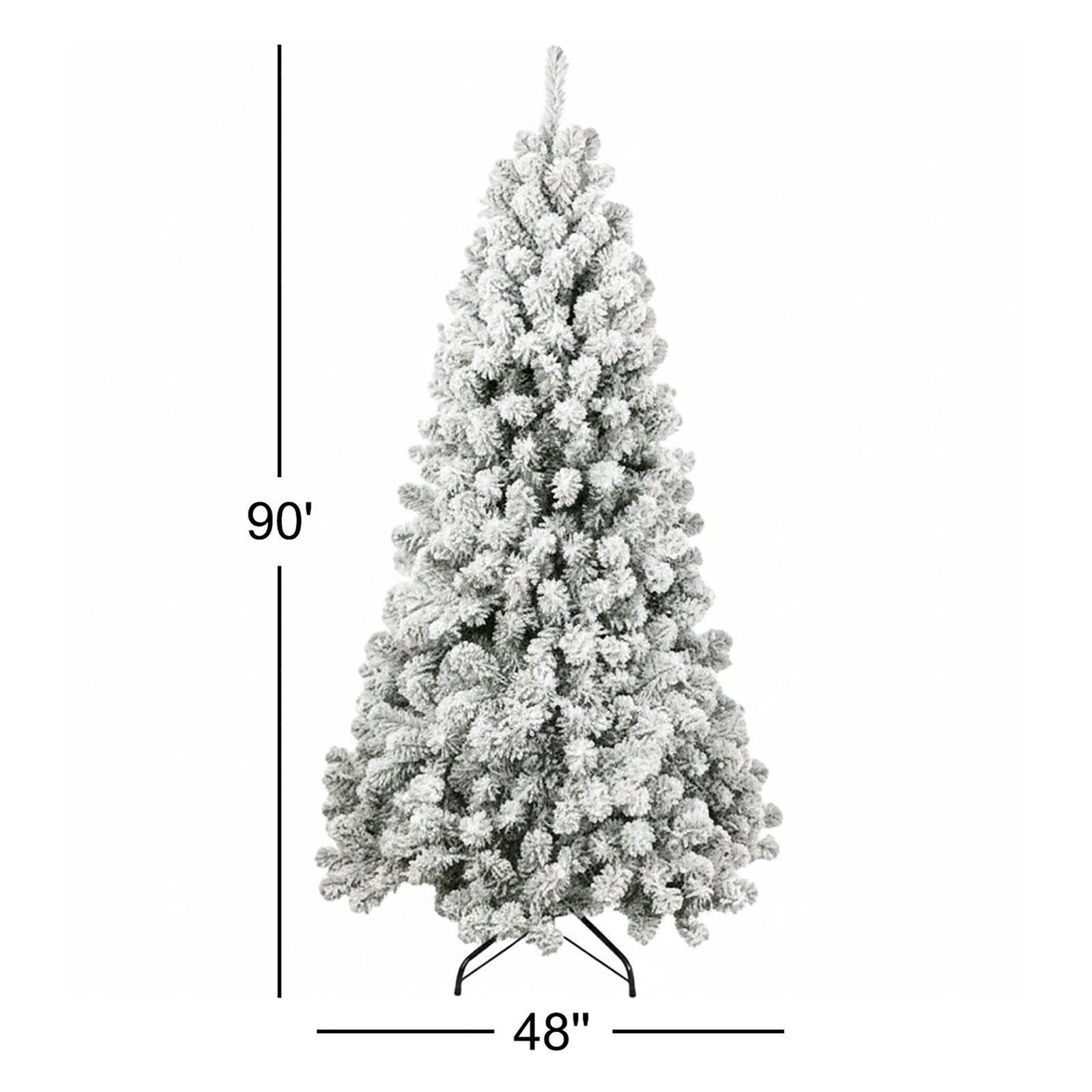 White Frosted Fir Christmas Tree, 7.5' H