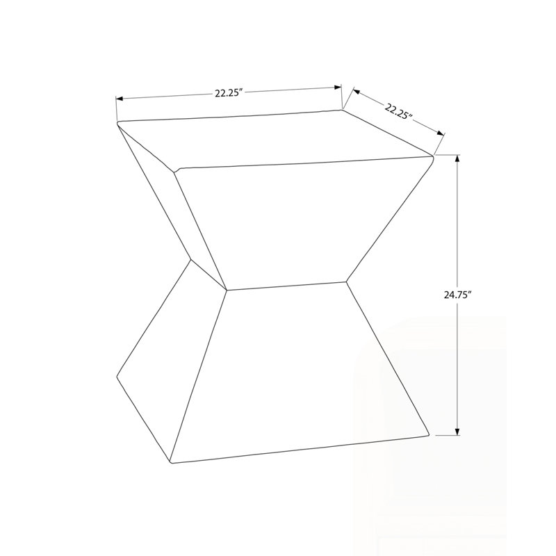 Table d'appoint d'extérieur moderne 25 "h, Blanc