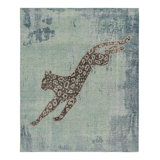 Distressed Homage Animal Print Area Rug