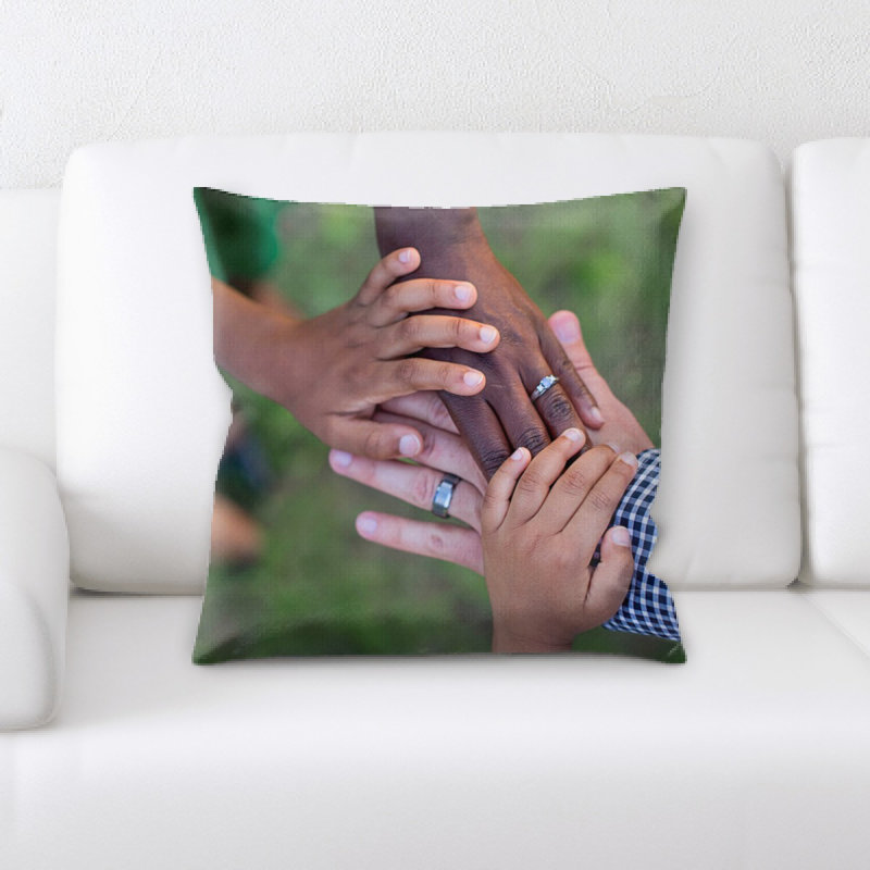 Coussin décoratif mains