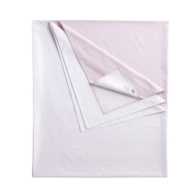 Rose Poudre Percale Flat Sheet, Queen Flat Sheet