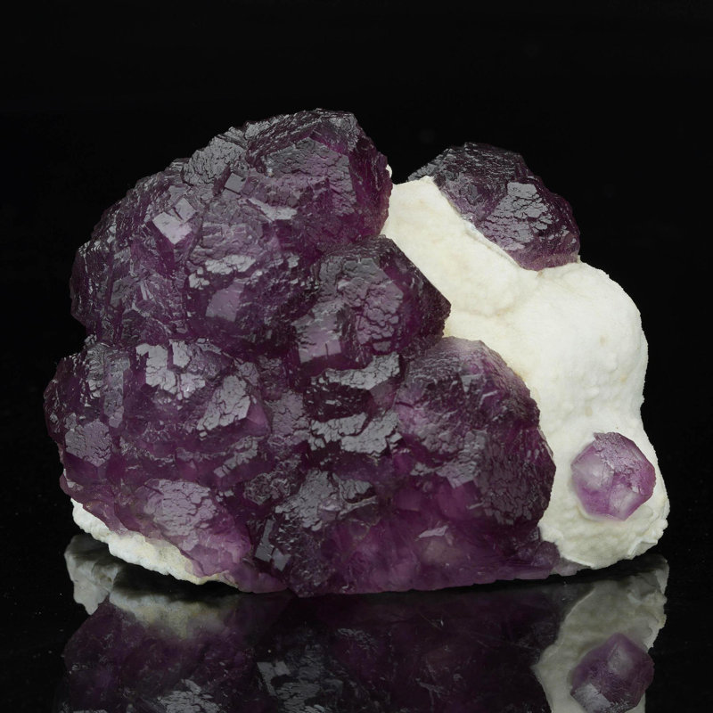Fluorite mauve et quartz