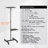 Projector Stand with Wheels Projector Floor Stand Height from 22.8-57.3"