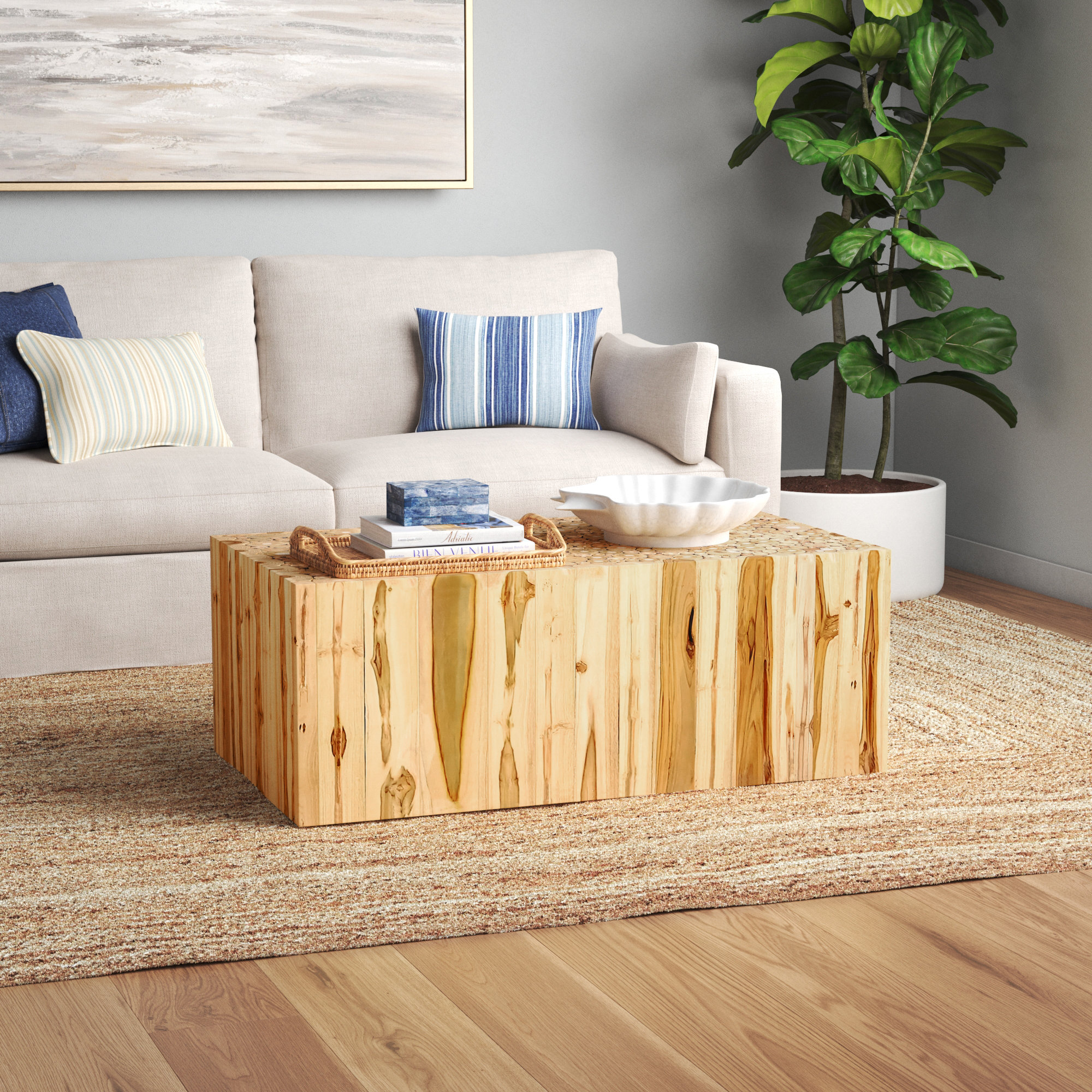 Millwood Pines Jelle Solid Wood Solid Coffee Table & Reviews - Wayfair Canada