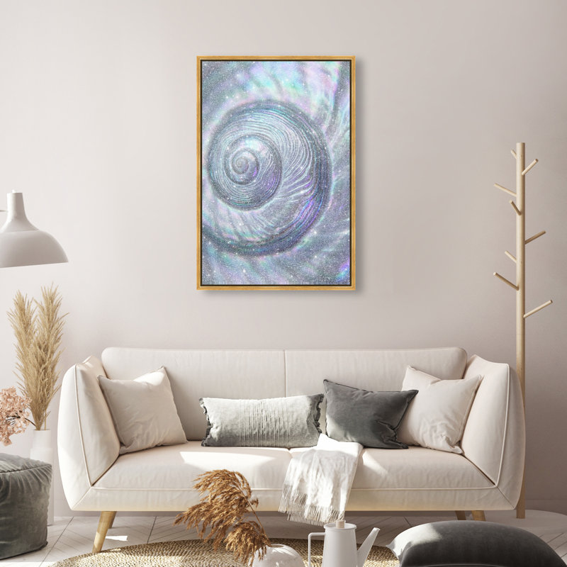 Sea Spiral Print by Oliver Gal, 25"H x 17"W, Gold Floater Frame