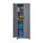 Broom Storage Cabinet With Locking Doors And Shelves, 65" H Metal Storage Cabinet With Hanging Rod & S-Hooks, Cleaning Tool Storage Cabinet-733737584