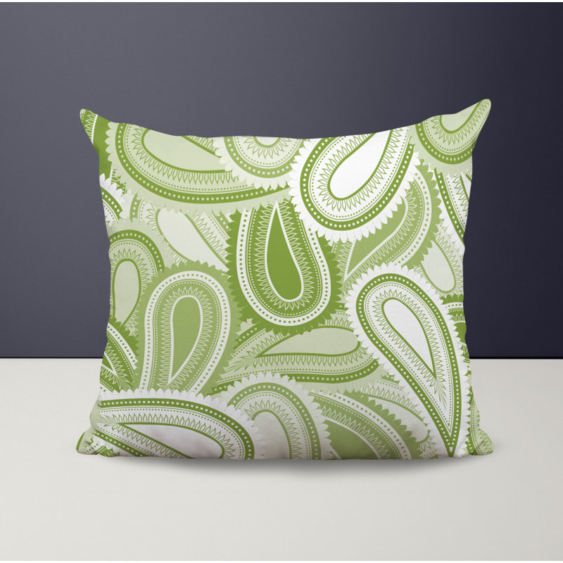 Housse et insert de coussin décoratif en polyester, L 15 po x H 15 po, Chartreuse