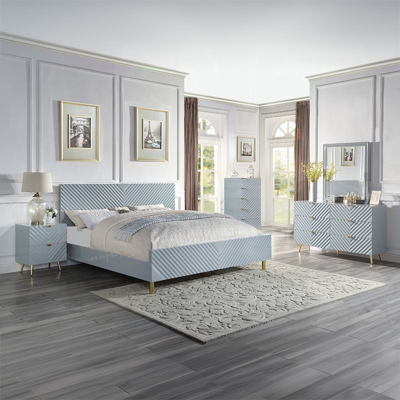 Gaines Queen Bed, Queen, Gray
