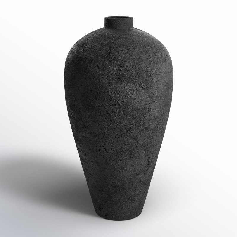 Carino Terracotta Floor Vase, 31.5" H x 17.72" W x 17.72" D, Dark Gray
