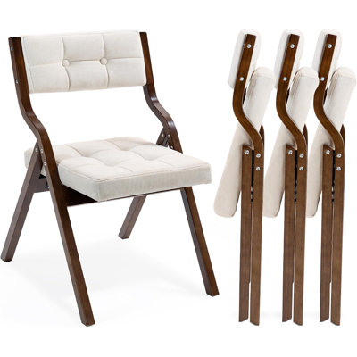 Stackable Folding Chair Set of 4