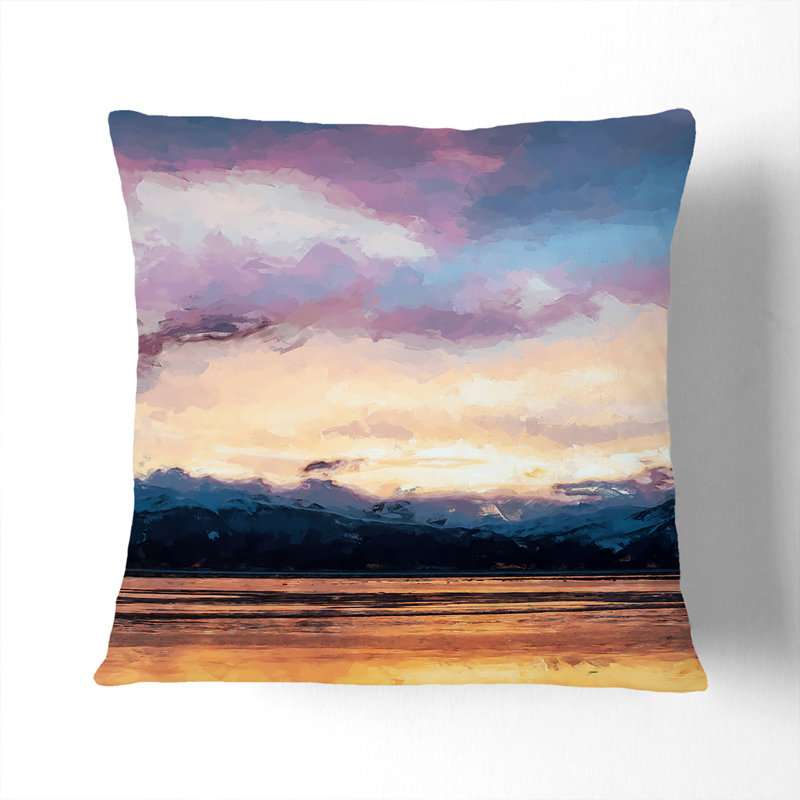 Abstract Square Throw Cushion, 55cm H x 55cm W x 20cm D