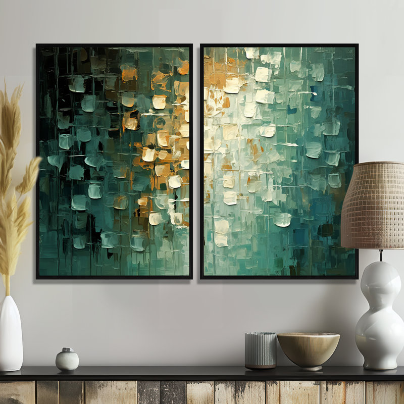 «Lipford», peinture murale abstraite, Black, 36" H x 48" W, Framed Print without Mat