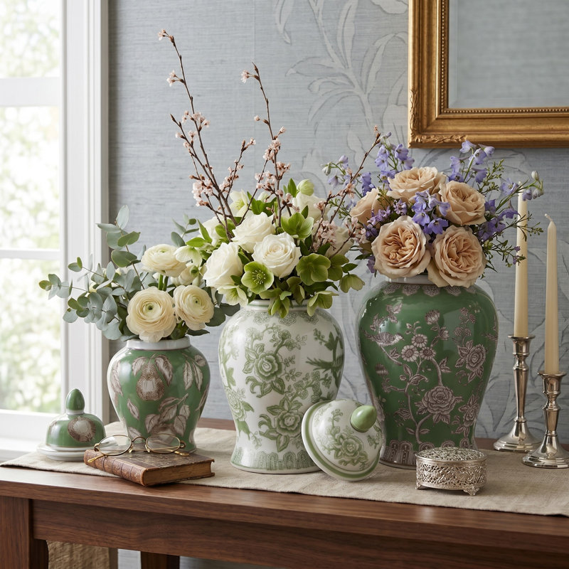 Ensemble de 3 vases