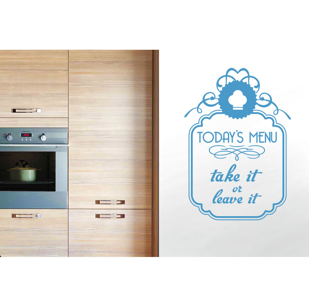Todays Menu Take It Your Leave It Wall Sticker