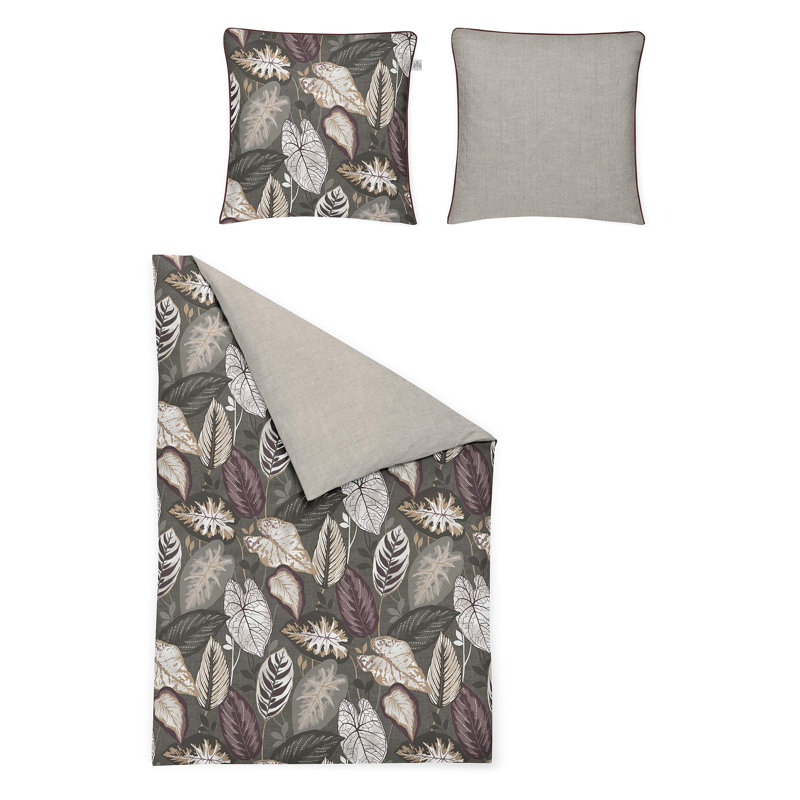 Crown-K 8402 Mako Satin Duvet Cover Set, Multicolor, 155 x 200cm - 1 Pillowcase ( 80 x 80cm)
