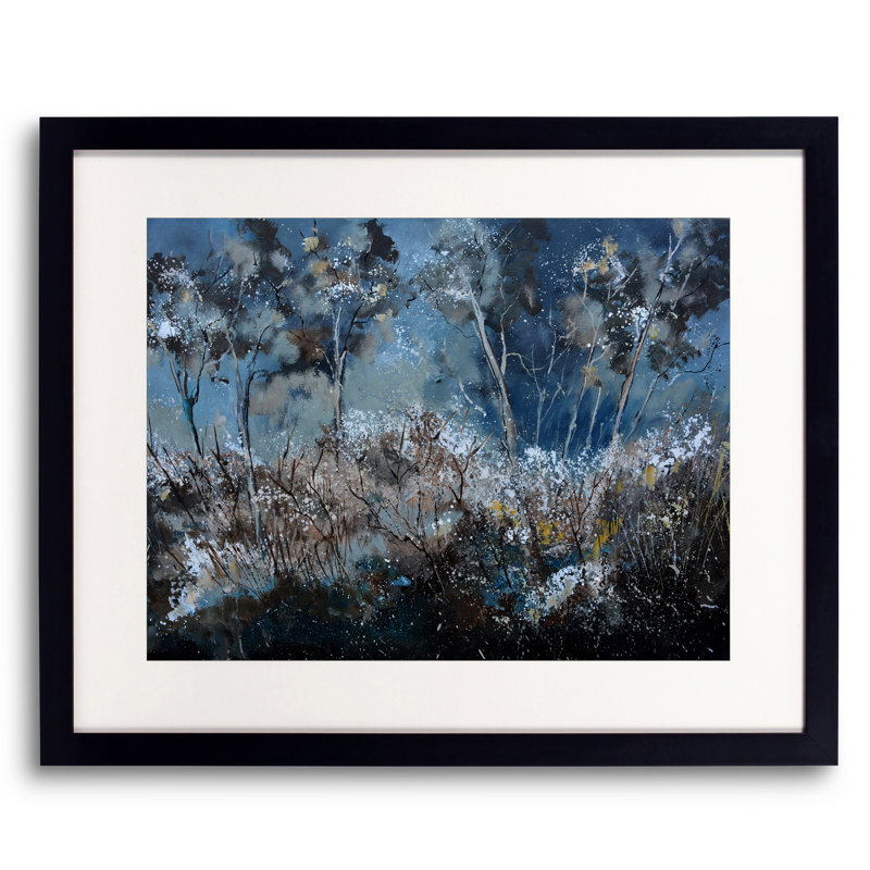 «Floating Souls» par Pol Ledent, Papier avec cadre noir, H 25,2 po x l 31,2 po