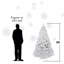 Arbre de Noël blanc 7 pi avec fil mémoire, arbre en PVC artificiel articulé à 1064 pointes, arbre de Noël des fêtes à assemblage facile-2046795800