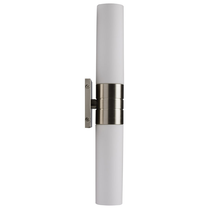 Applique articulée à 2 lumières Hoddesd, 2 x incandescentes T10 60 W à culot moyen, Nickel brossé