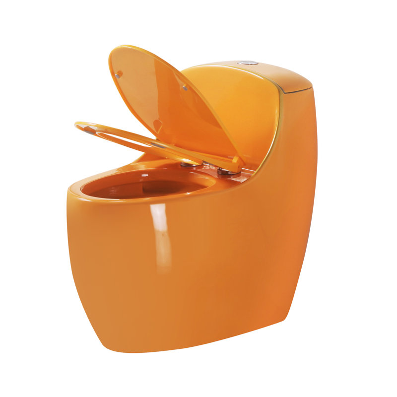 Toilette une pièce à hauteur de chaise avec toilette allongée à fixation simple au sol 1,6 GPF avec siège à fermeture douce