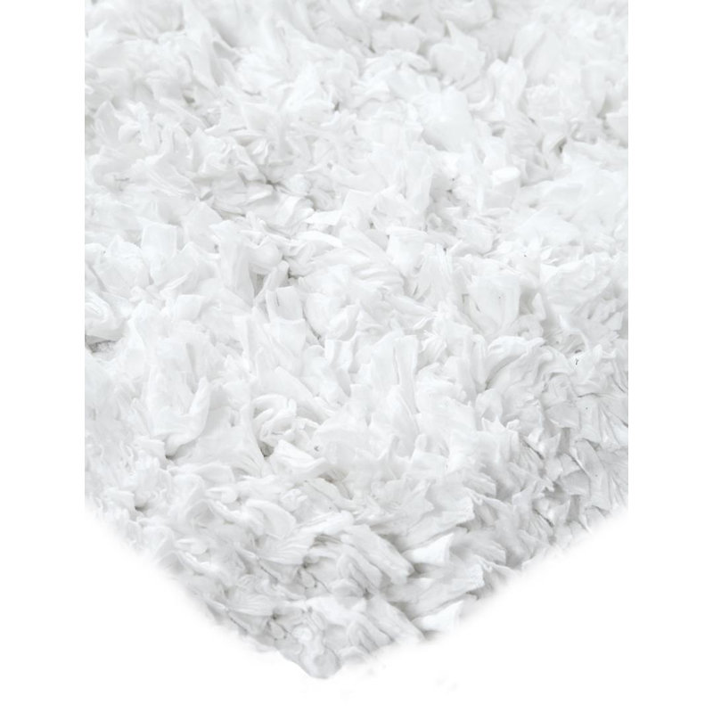 Tapis pour salle de bain papershag Andrada, l 17 po x L 24 po, Blanc