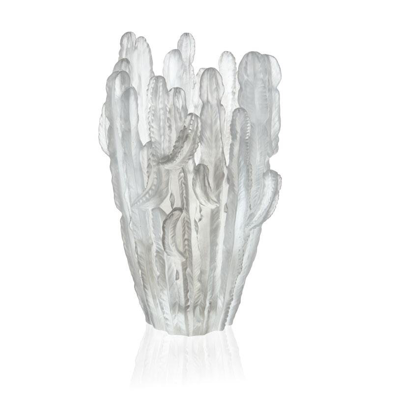 Emilio Robba Handmade Crystal Table Vase, Gray