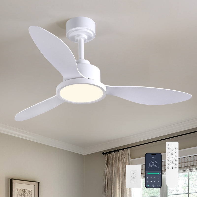 42''/52'' Standard Dimmable Ceiling Fan With Light Kit, 42''
