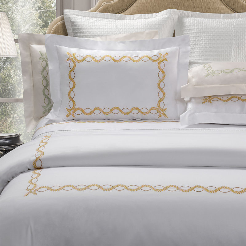 Broderie plate Diana, Drap plat pour lit simple