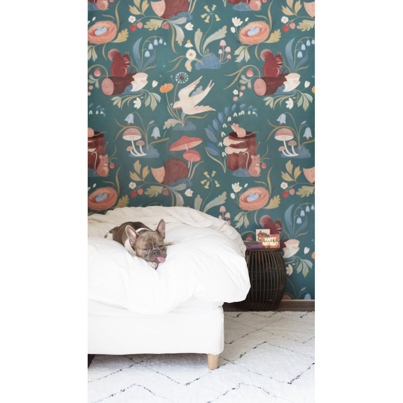 Wallpaper by Kelsey Garrity Riley, Green/Brown, Non-Pasted