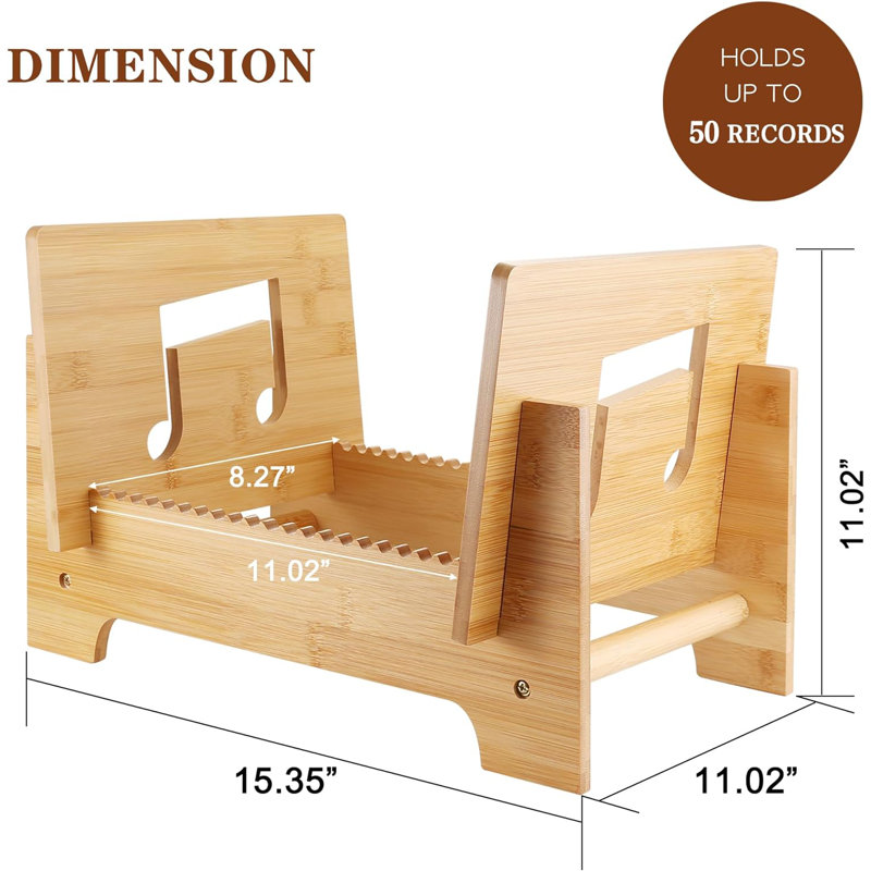 Rangement de table en bambou H 11,02 po, Bambou