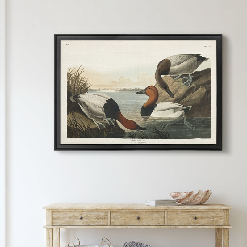 Impression sur toile, "Backed Duck", H 26,5 po x l 36,5 po x P 1,5 po, Noir