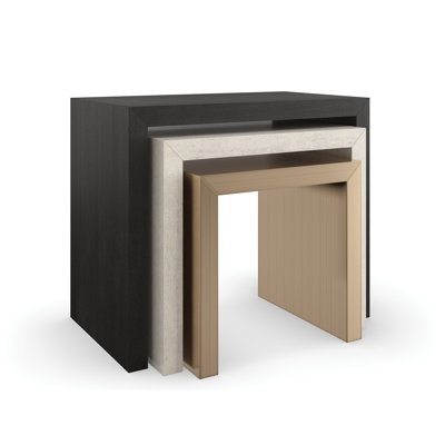 Contrast Oak Nesting End Table