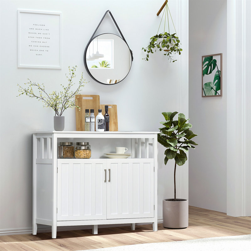 Buffet polyvalent pour l'organisation et la mise en valeur de la maison, Blanc