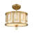 Vernonburg 2 Light Medium Pendant - Distressed Gold, Ivory Shade
