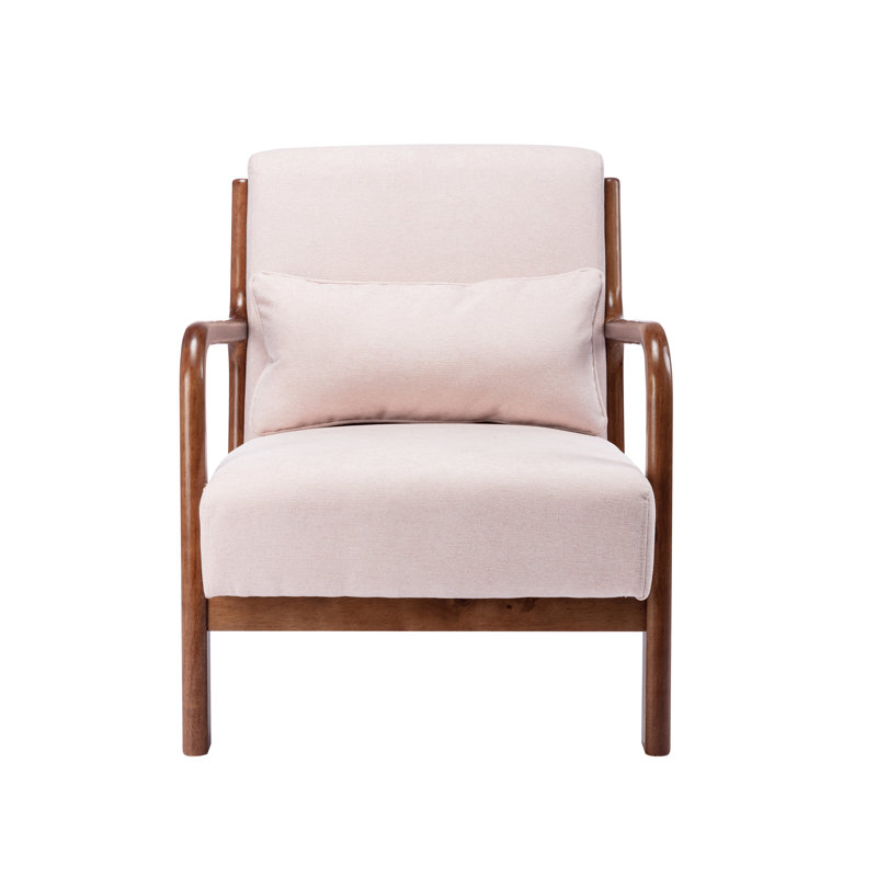 Daveontae Upholstered Armchair, Pink Polyester Blend