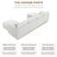 Canapé modulaire en chenille avec coussins doubles-466173736