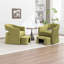 Fauteuil demi-tonneau rembourré avec repose-pieds-738636737