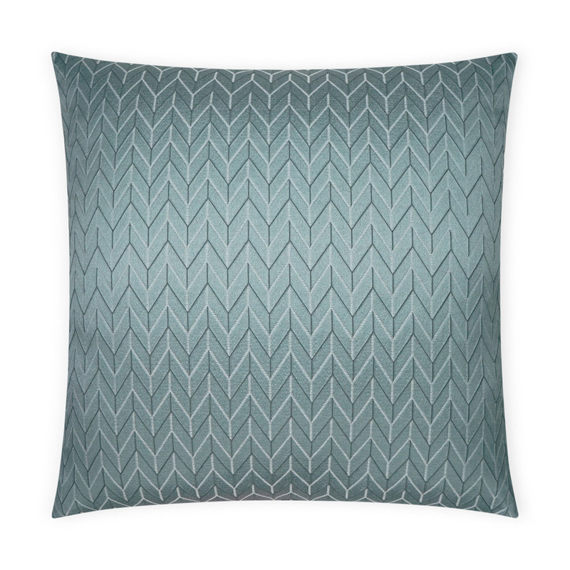 Elodie Pillow Cover & Insert, Aqua, Square 24"