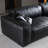 Black Genuine Leather Modular Sofa cushion couch-1956250122-1956250124