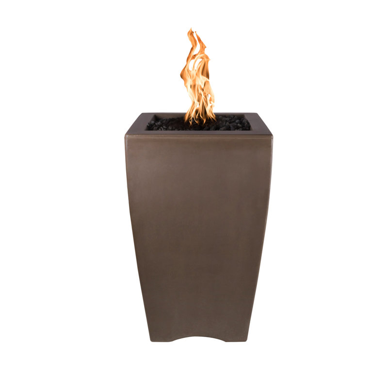 Baston Concrete Smokeless Fire Column, Chocolate, Propane, Yes